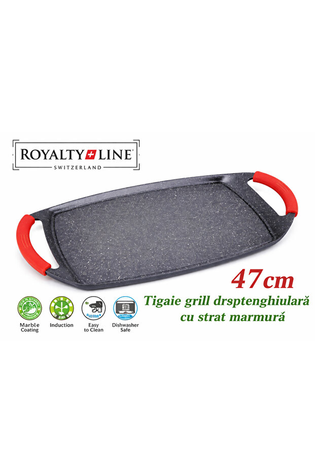 Rectangular grill pan 47 cm with marble coating - 2
