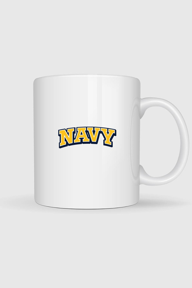 كوب مطبوع باللون الكحلي - 1