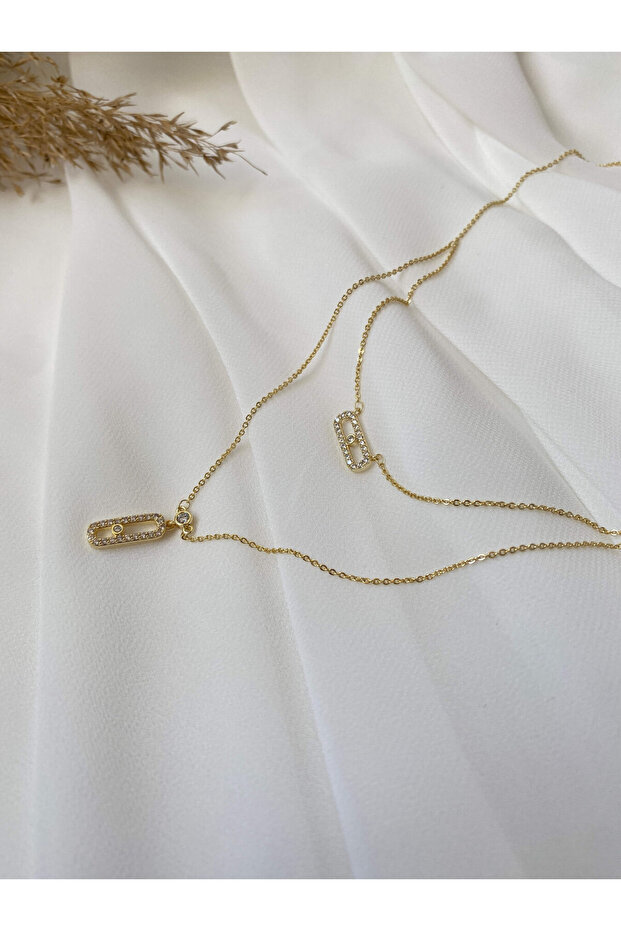 Mini 2li Dikdörtgen Kolye - 1