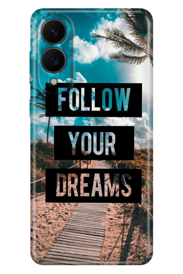 Galaxy S25 Edge Case Decorative Silicone Printed Cover Follow Your Dreams