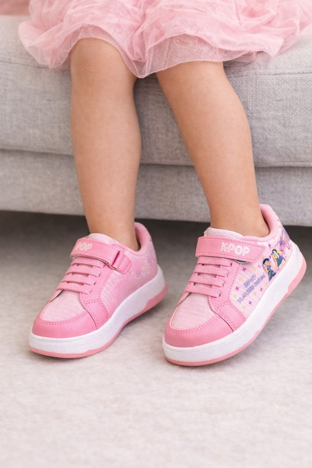 Girl's Patterned Glittery Casual Sneaker Shoes