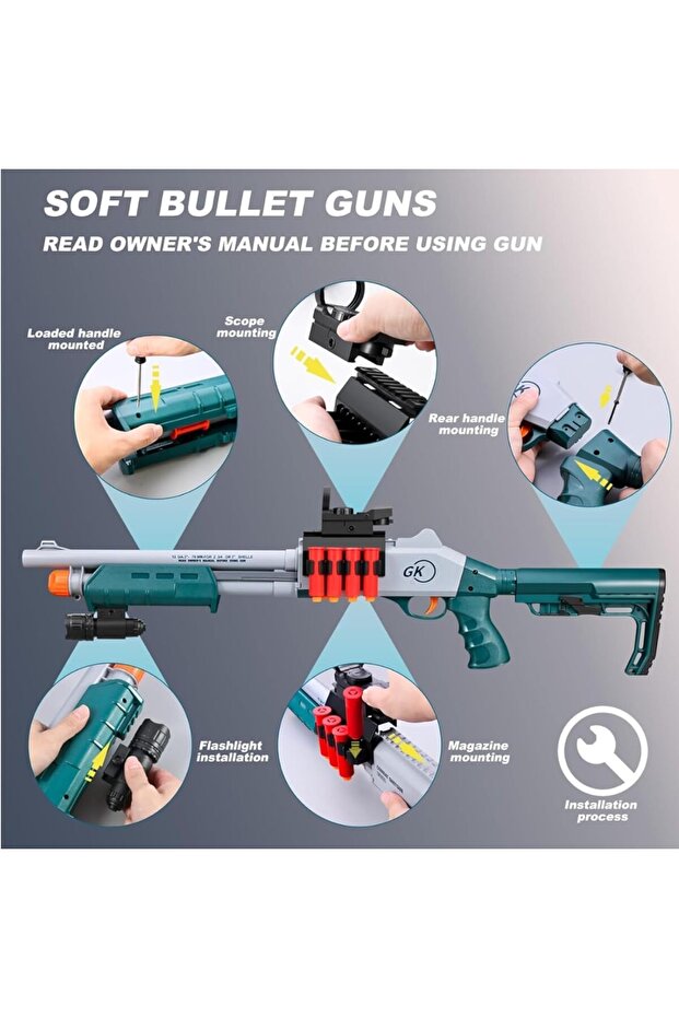 مسدس رصاصات من الإسفنج الناعم - 4