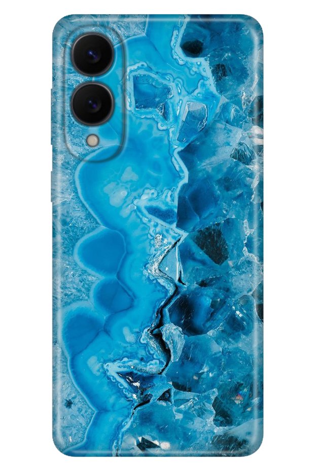 Galaxy S25 Edge Case Decorative Silicone Printed Cover Maldivian Amethyst