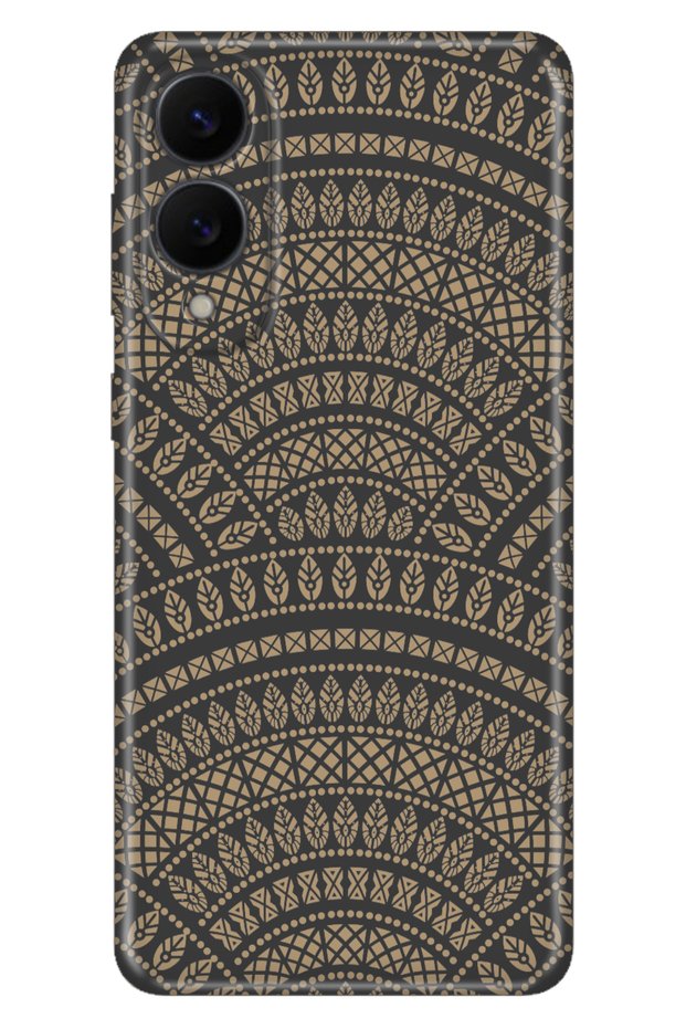 Galaxy S25 Edge Case Patterned Silicone Printed Cover Matte Mandala