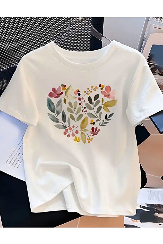 تي شيرت أساسي مطبوع - 1