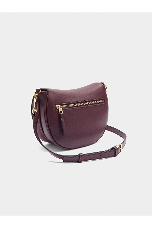 Kapaklı Oval Çapraz Çanta - 4