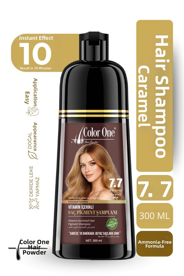Karamel (Caramel) Hair Pigment Shampoo 7.7 | 300 ml & Tone Effect