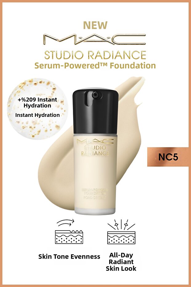 Instant Skin Tone Evening Studio Radiance Powered ™ Nc5 Serum Foundation 30ml