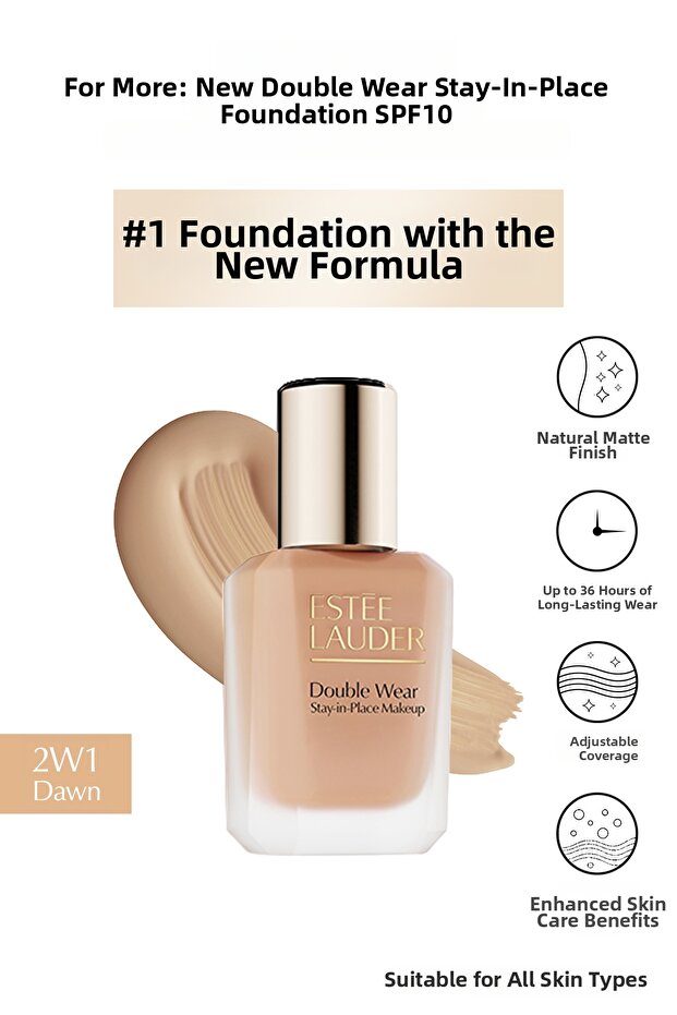 Double Wear Stay-In-Place Foundation Spf10 Vibrant Matte Finish (2W1 Dawn) 30ml
