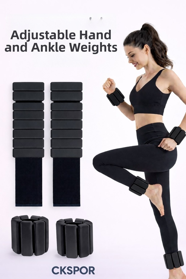 New Generation Adjustable Hand and Ankle Weight | 2 Pieces of 500 Gr Adjustable Weight Equipment