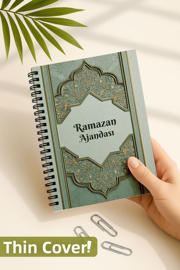 Thin Cover, Ramadan Agenda, Fasting, Hajj, Taravih, Daily and Monthly Planner, Undated