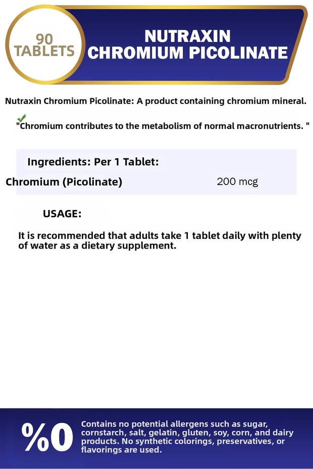 Chromium Picolinate - 200 Mcg 90 Tablets - 2