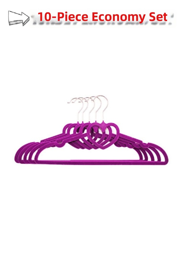 10 Pcs Premium Velvet Pants Clothes Hanger High Quality Purple Mh01