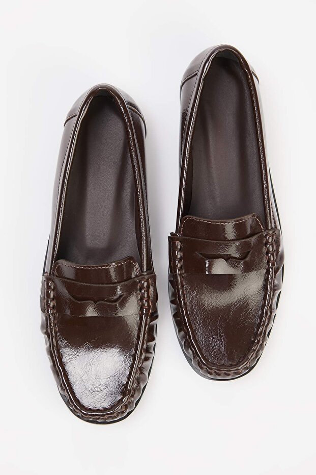 Kahverengi Saraçlı Kadın Loafer TAKSS26LA00006 - 8