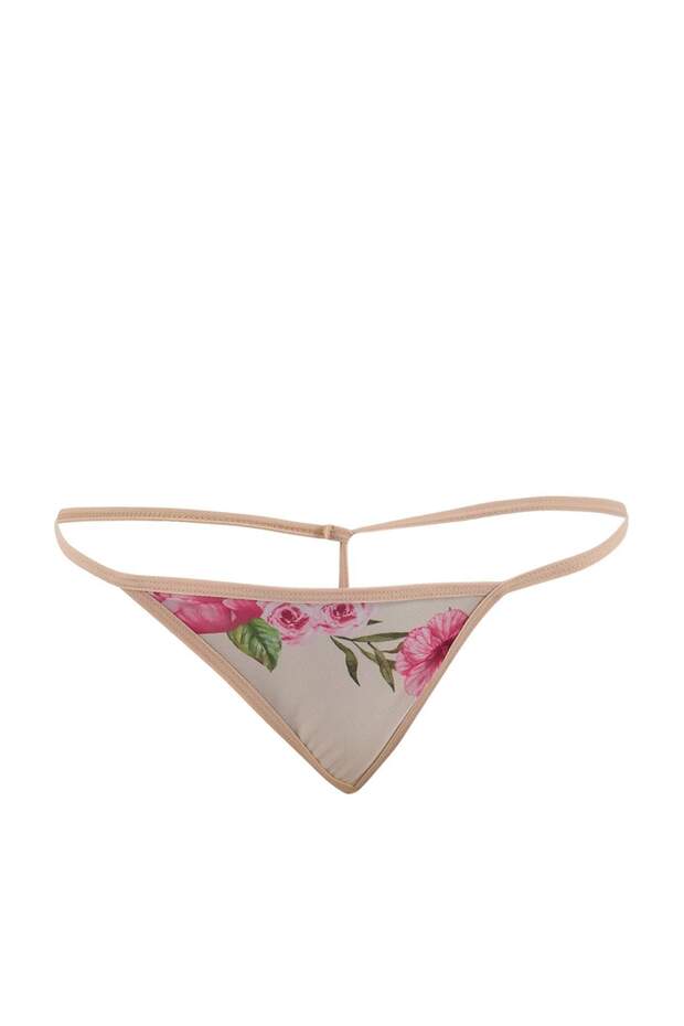 Çok Renkli Çiçekli Külotlu Babydoll/Fantezi Gecelik THMSS26LL00012 - 5