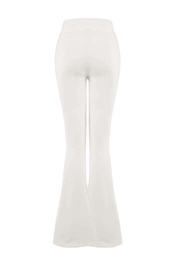Ekru Soft Fırçalı Kumaş Örme Spor Eşofman Altı THMSS26EA00003 - 8