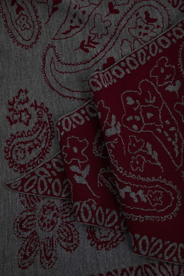 Bordo Kadın Şal TWOAW26AT00012 - 2