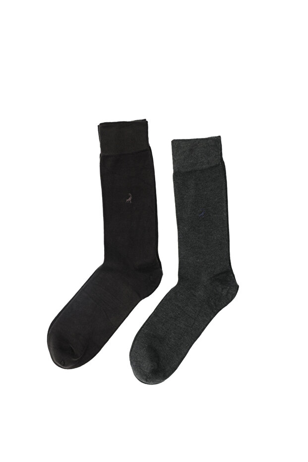 4'lü Nakışlı Bambu Çorap Seti - 3