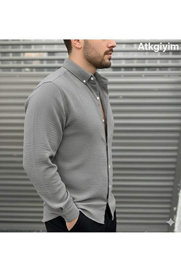 AYROBIN KETEN GÖMLEK - 1