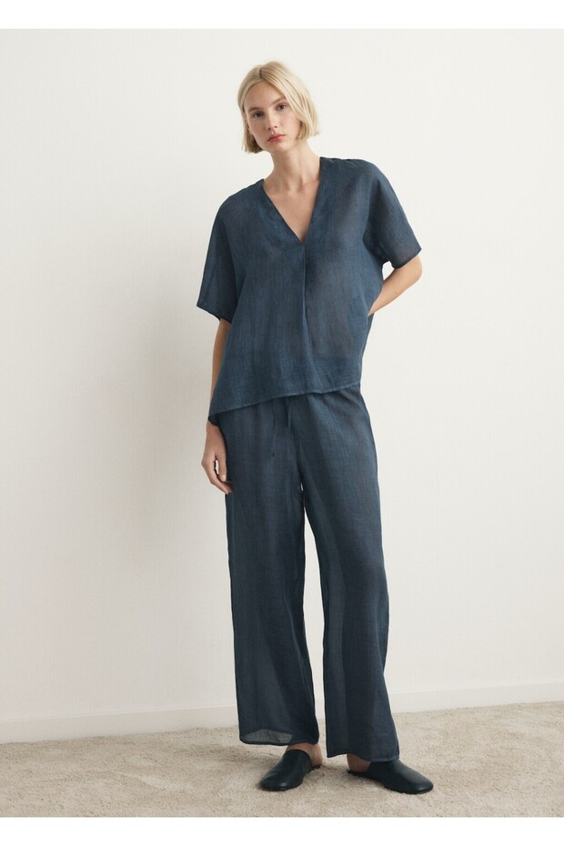 %100 rami overdyed görünümlü kaftan - 2