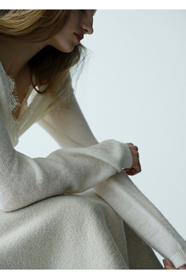 Dantel triko hırka - 5