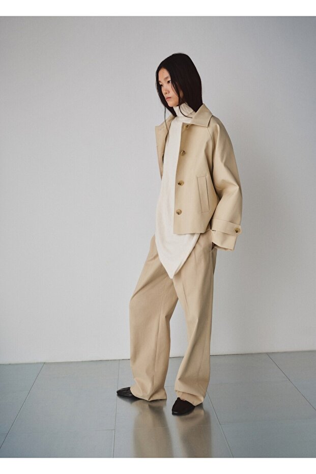 Kısa oversize trençkot - 2