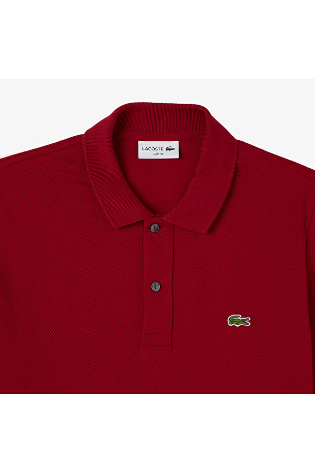 L.12.12 Erkek Slim Fit Polo Yaka Kırmızı Polo - 4