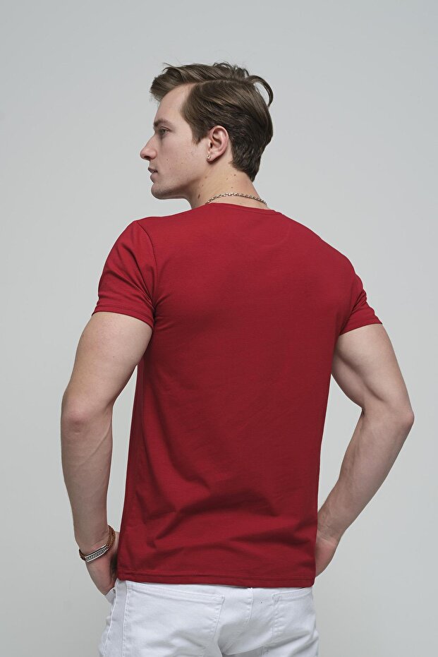 FTX Slim Fit Likralı Bisiklet Yaka Erkek Basic Tshirt - 4