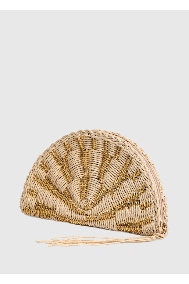 Hasır Clutch El Çantası - 2