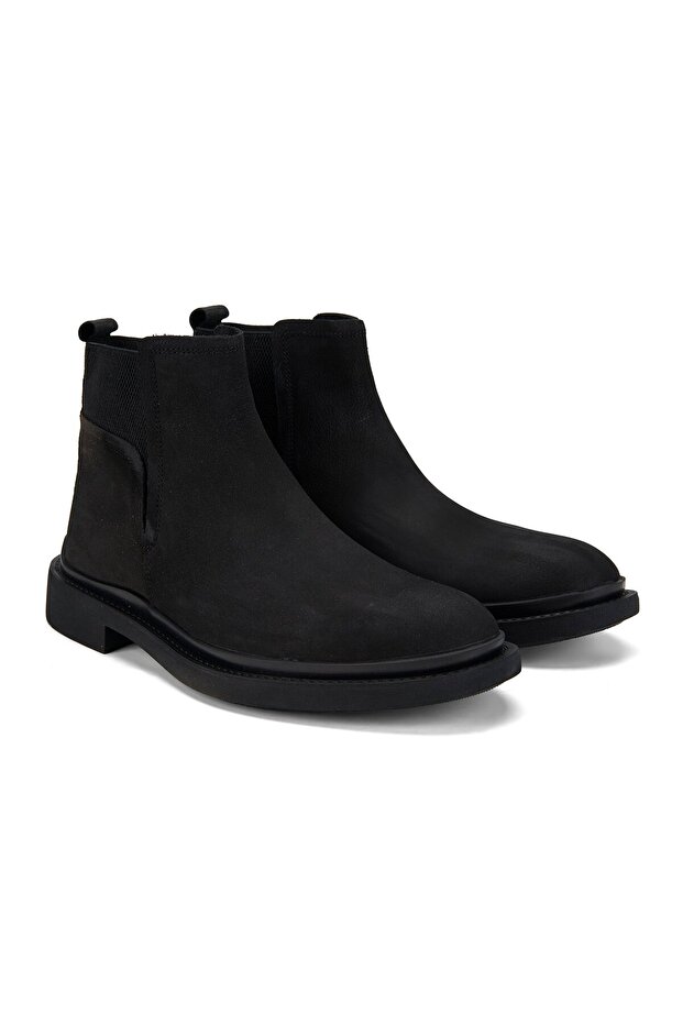 Bierra Black Men's Leather Boots