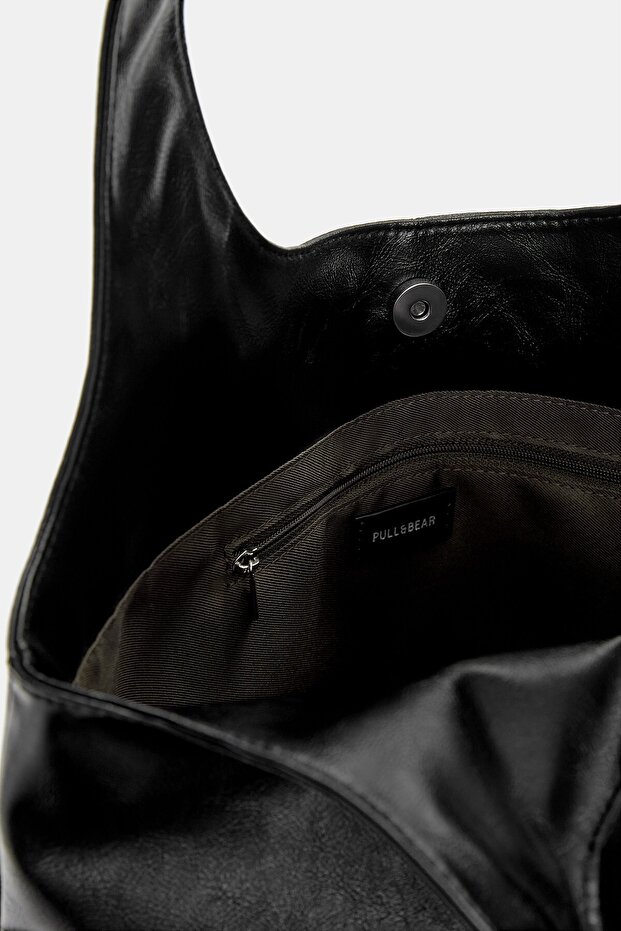 Suni deri shopper çanta - 3