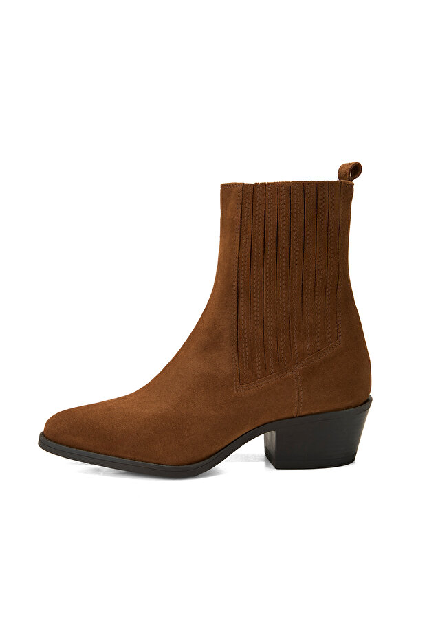 Kadın Taba Topuklu Süet Bot - 3