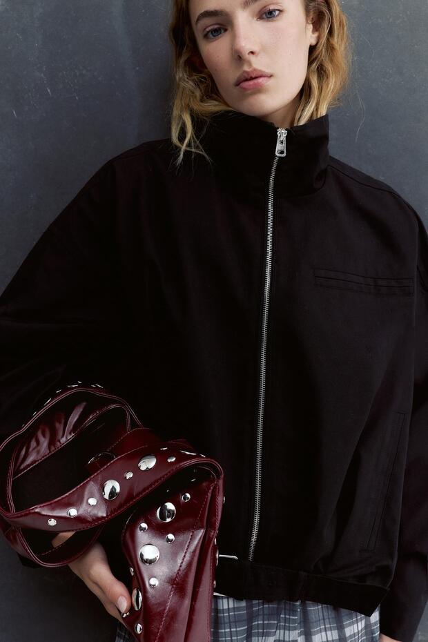 Çıtçıt detaylı kol çantası - 1