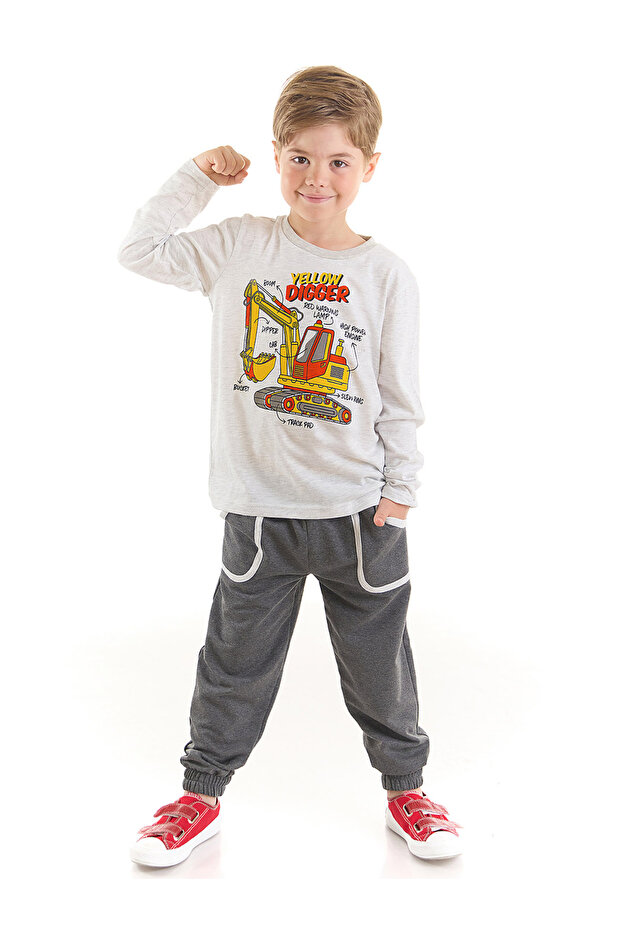 Yellow Digger Boy's T-shirt Trousers Set