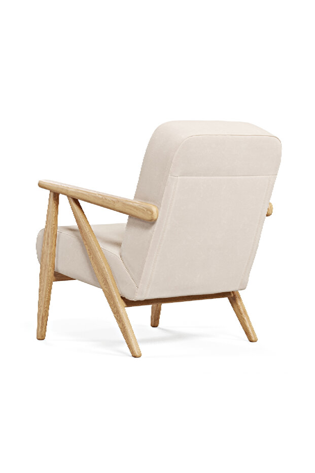 Levy Açık Meşe Berjer - Kadife - 5