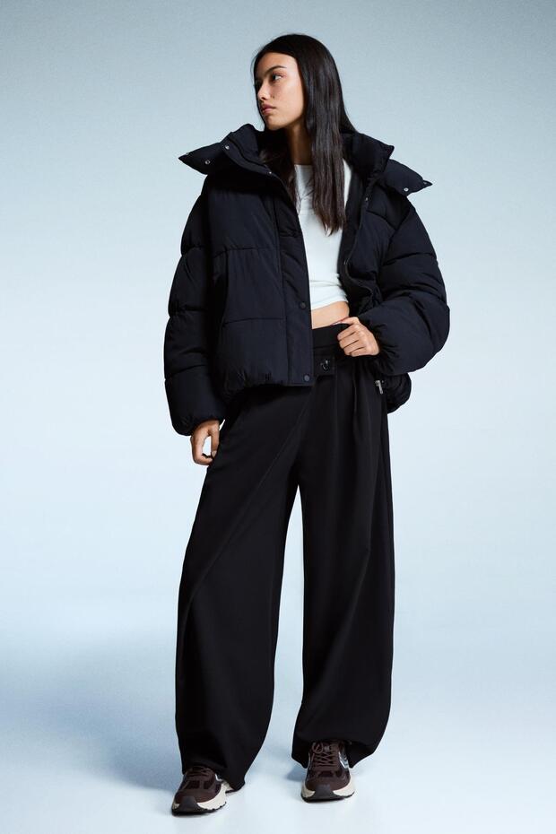 Kapüşonlu şişme ceket - 1