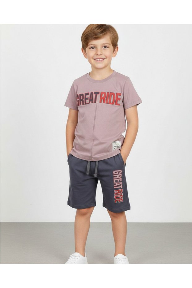 Tight Mold! Erk K Children 4-11 Years Pocket Summer Detail Shorts Bottom Top Set