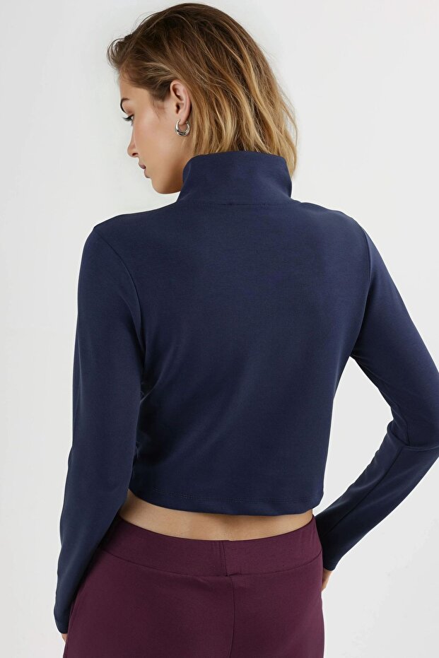 BUSEM Fermuarlı Vücuda Oturan Örme Ceket - 3