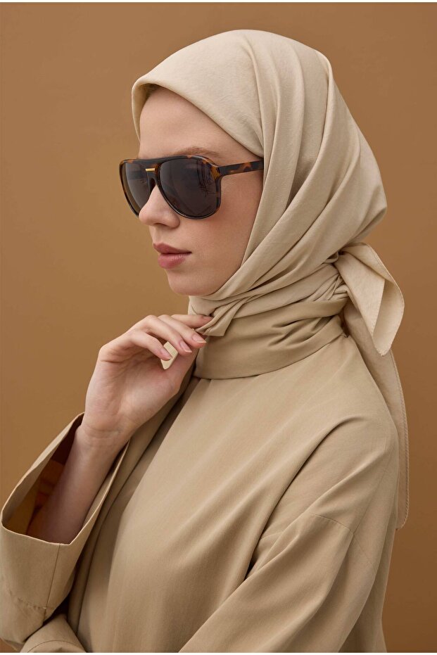 Soft Kraş Eşarp Nude - 1