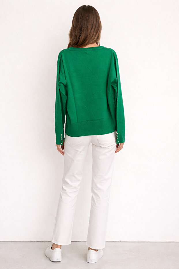 Sıfır Yaka Triko Bluz - 4