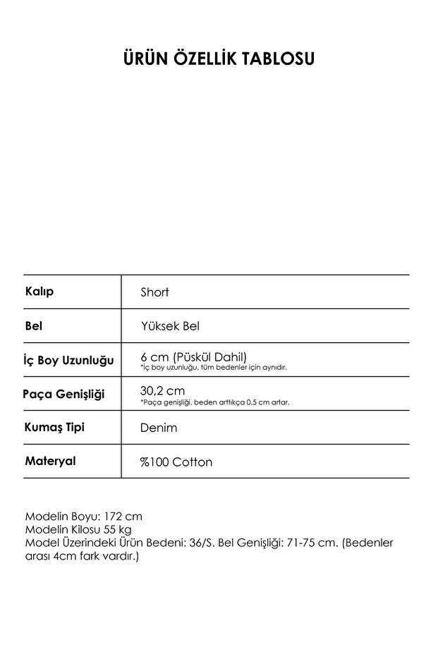 Kadın Mavi Renk Luna Paçası Püsküllü Mini Denim Şort - 5