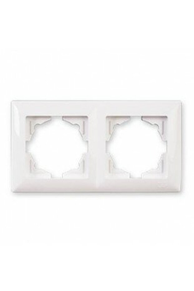 Visage White Double Socket Frame - 1