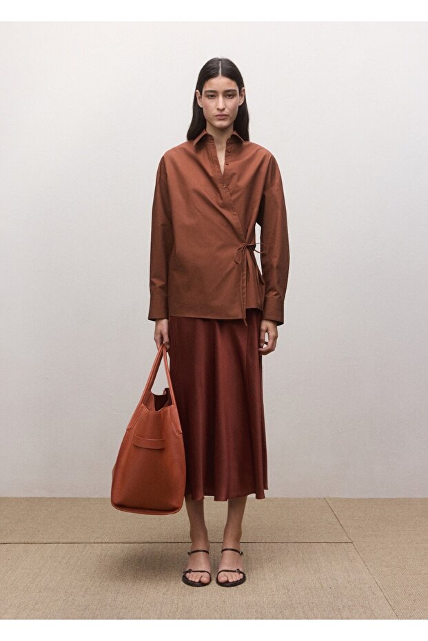 Pamuklu kruvaze gömlek - 2