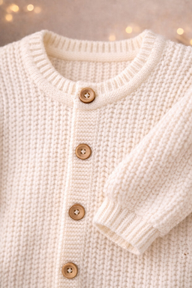 Düğmeli Örme Tulum - 1