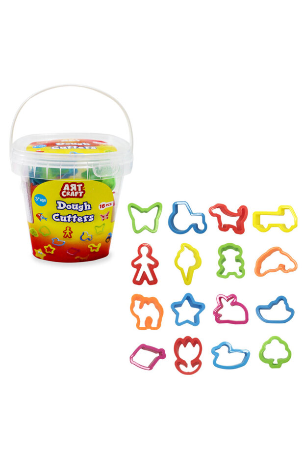 Dough Molds 16 Pieces |   Health Tested Safe Play Accessory |   3 Years+ Styling Set