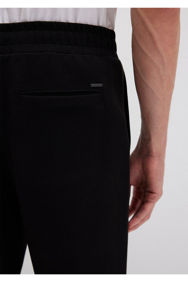 Siyah Örme İnterlok Pantolon 0010489-900 - 7
