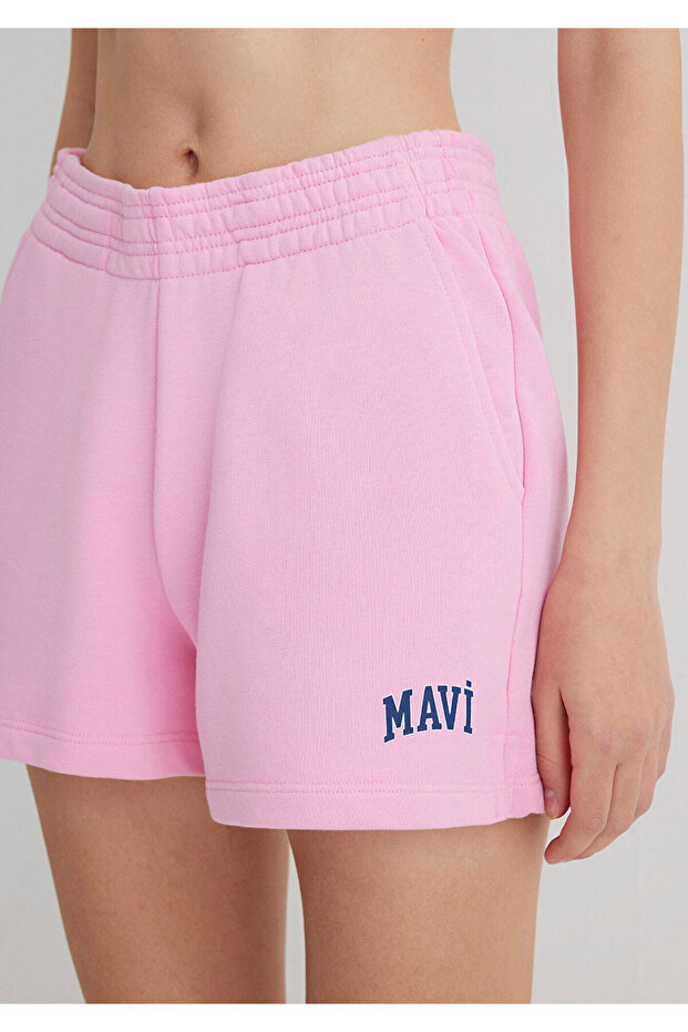 Logo Baskılı Pembe Şort 1410155-70972 - 6