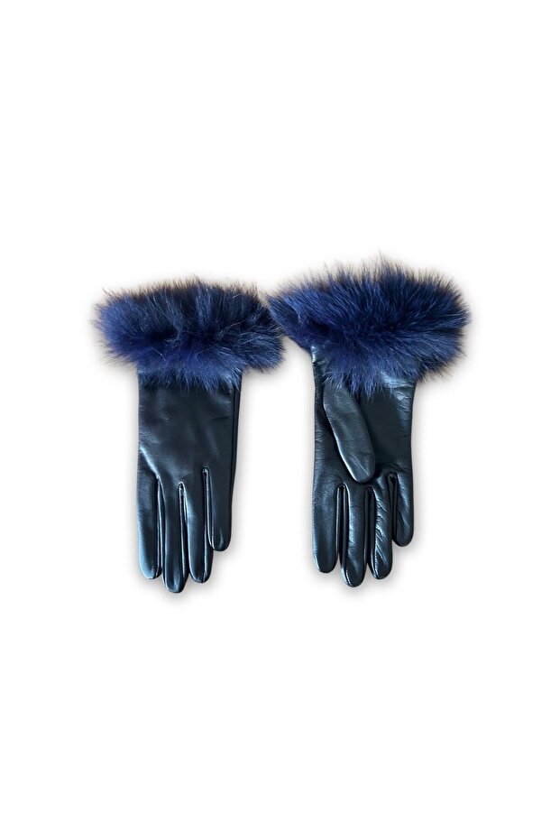 Thing Siyah Deri Kürk Eldiven - 1