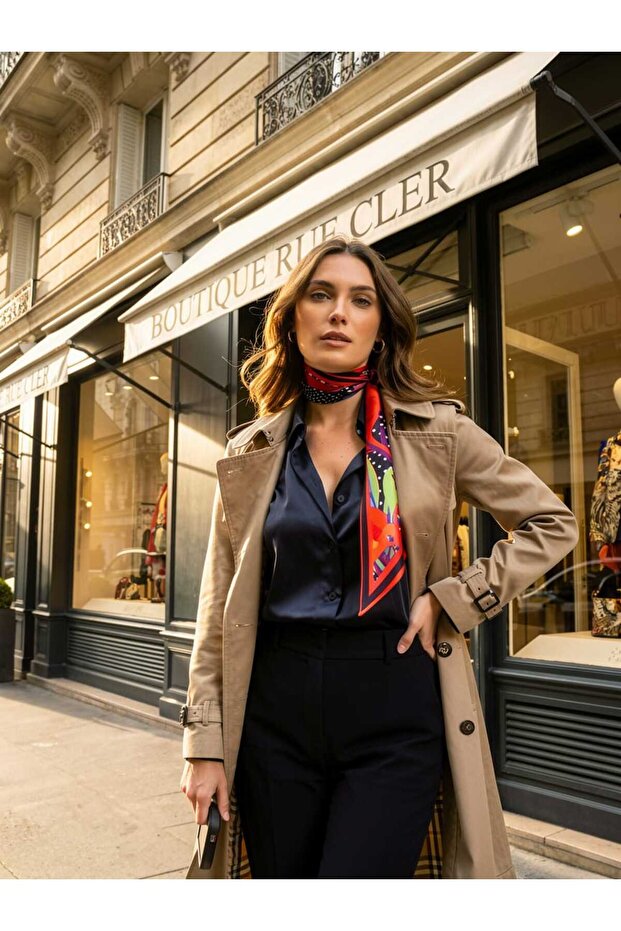 Eșarfă cu modele colorate - 3
