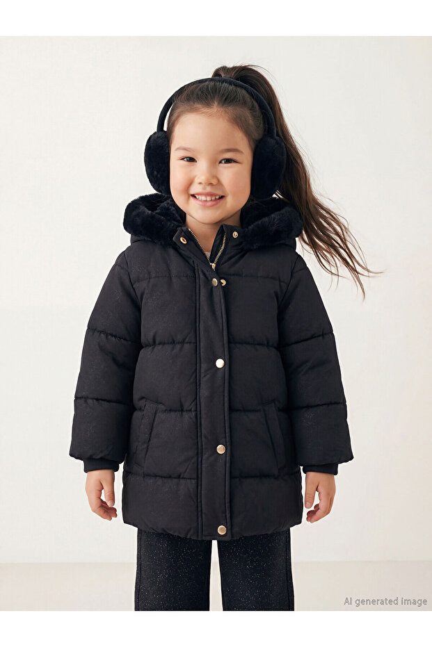 Peak New Season Hooded Girl's Puffer Jacket